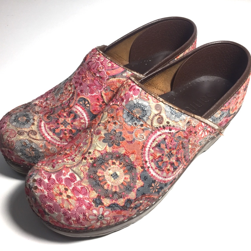 Sanita 40 clogs floral pink